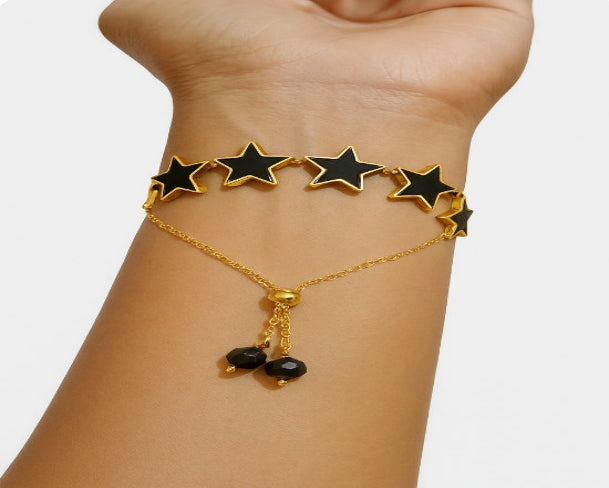 Start Shaped Black And Golden