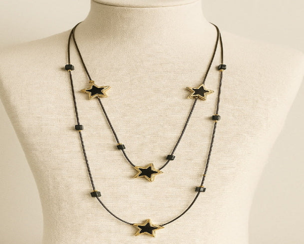 Long Necklace with Star Shaped beads