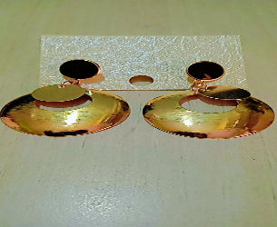 Saucer Shaped Golden Dangler