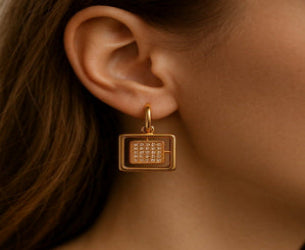 Golden crystal embedded Studs