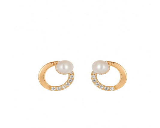 Sparkling Single Pearl Earring