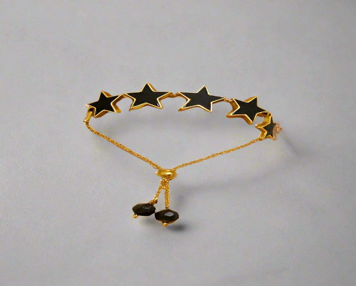 Start Shaped Black And Golden