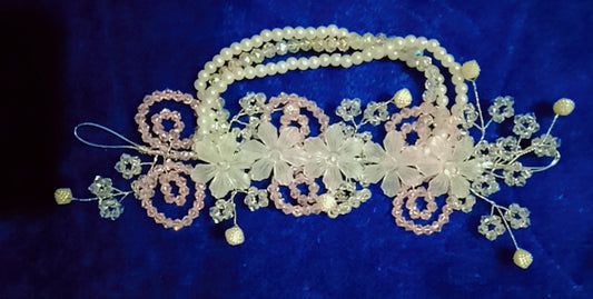 White Pearl Tiara for Women and Girls