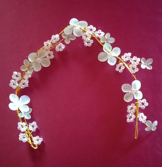 White Floral Tiara
