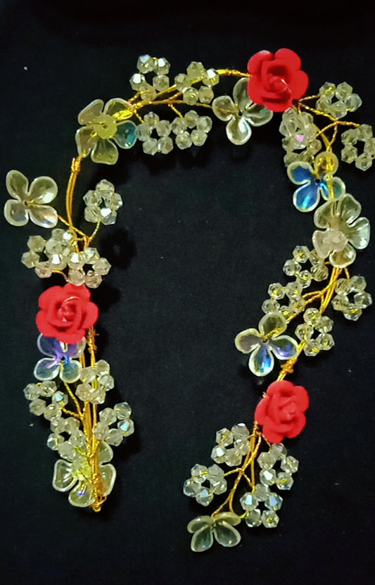 White and Red Tiara