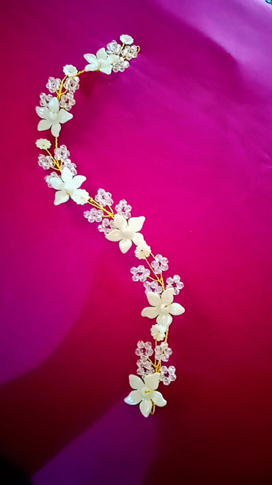White  Tiara Hair Accessories |No Fuss hair Pin|Light Weight.