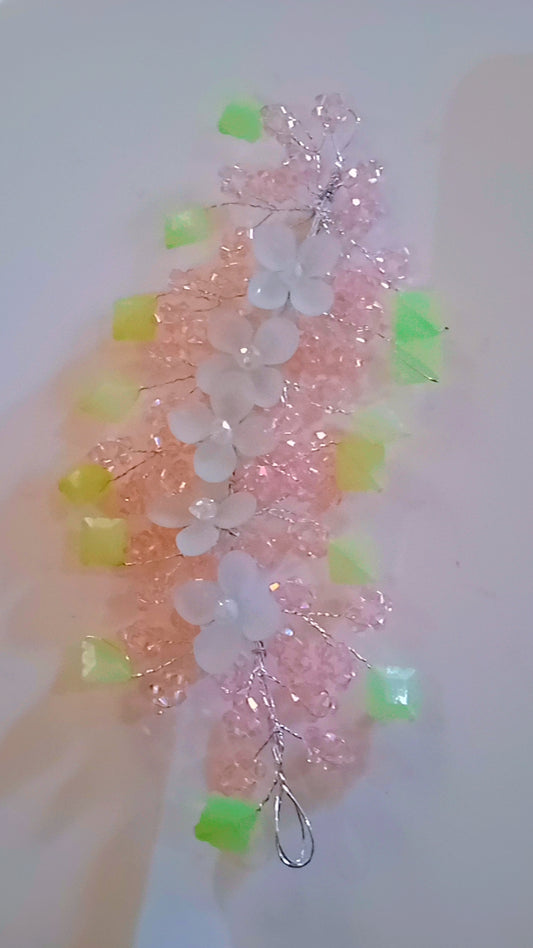 Beautiful Baby Pink and Green hair Accessory for Girls and Women
