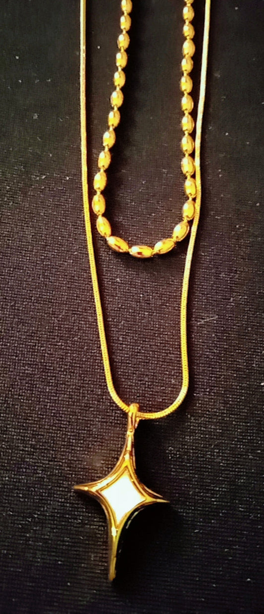 Beaded Chain with Star Pendant