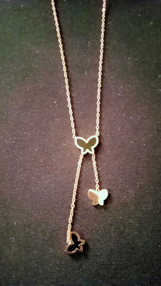Three Butterfly Stylish Pendant with Single Chain