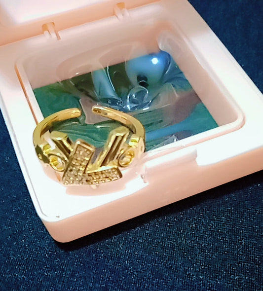 Criss Cross "A" letter Ring
